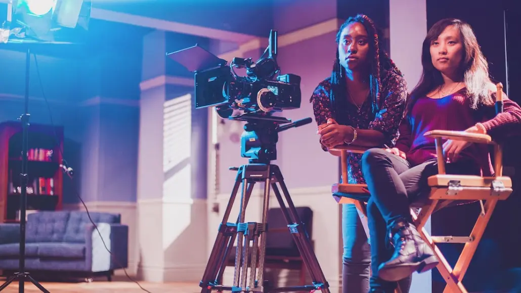 Two Women on set