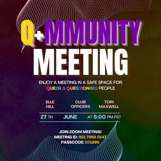 Q+mmunity Club Flyer