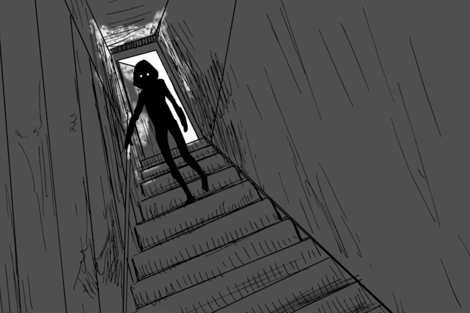 black and white animation