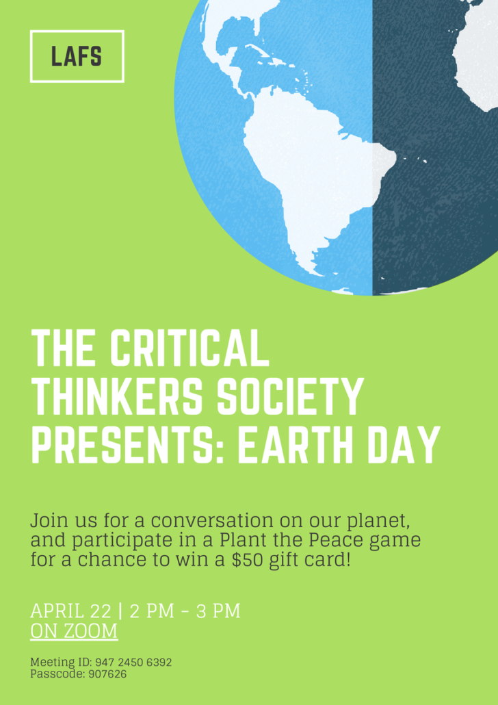 Critical Thinkers Society - Earth Day