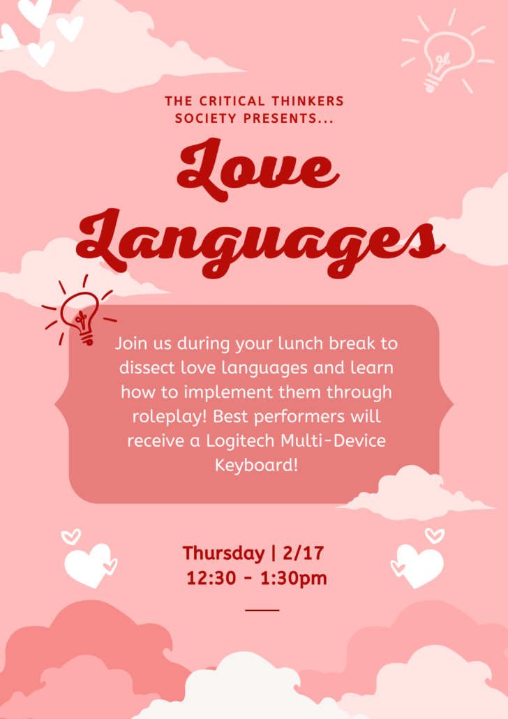 The Critical Thinkers Society Presents… Love Languages!