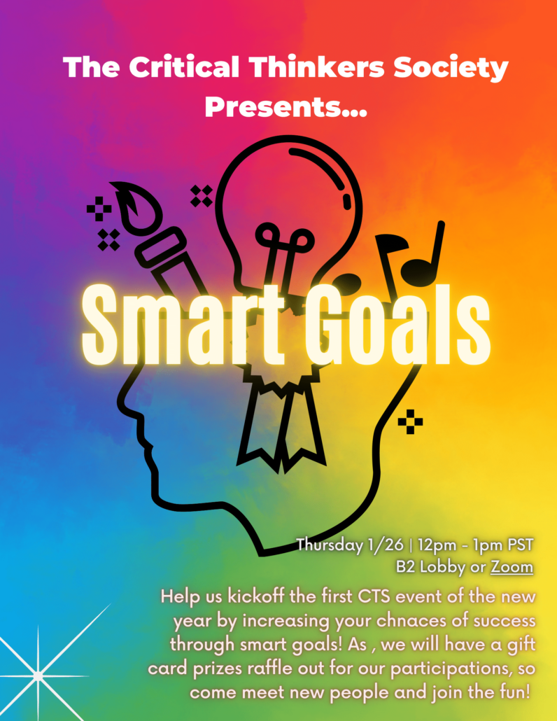 The Critical Thinkers Society presents… SMART Goals!