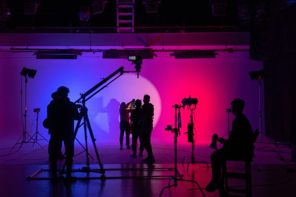 Film production set at LA Film School illustrating thought leadership in creative media entertainment education