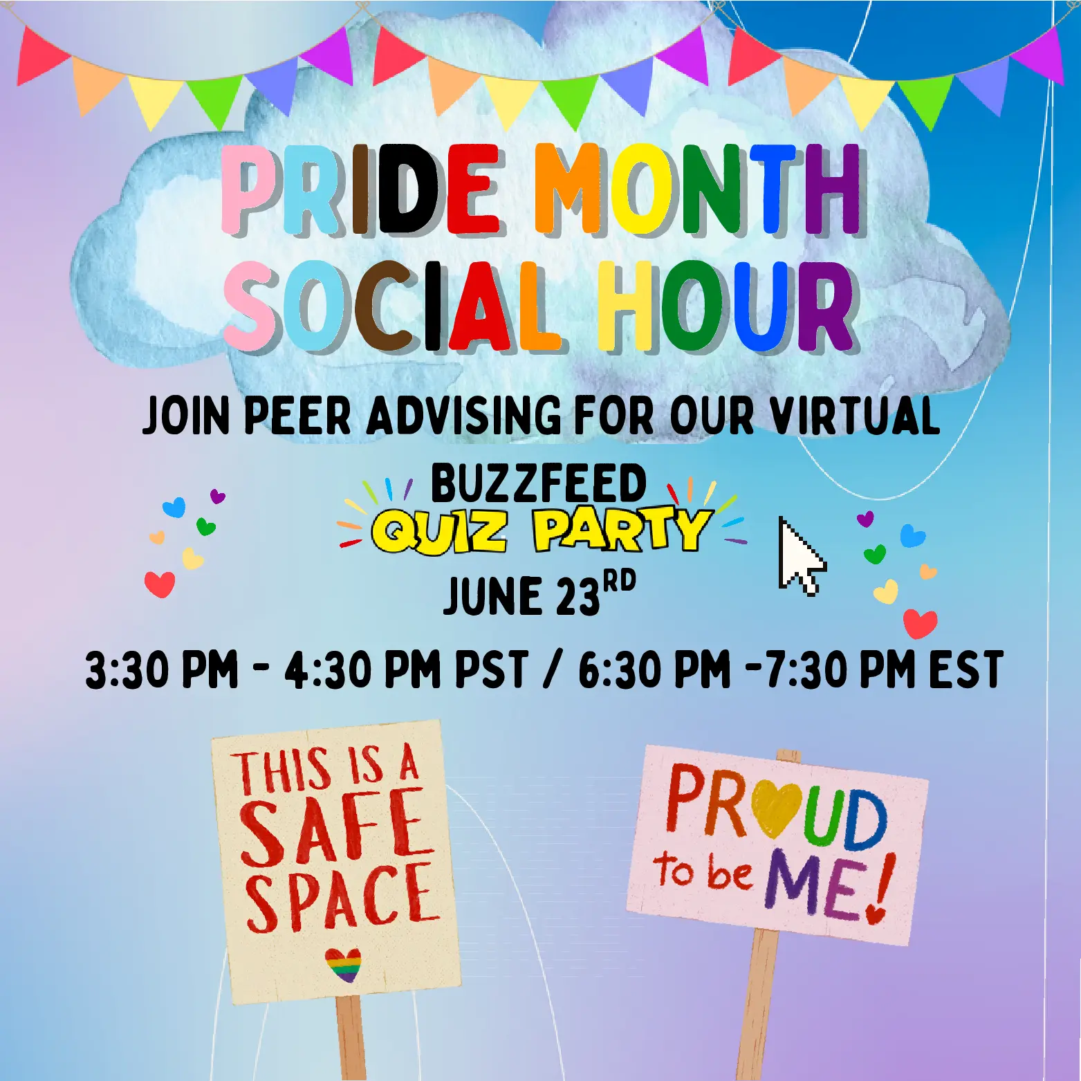 Pride Social Hour Flyer