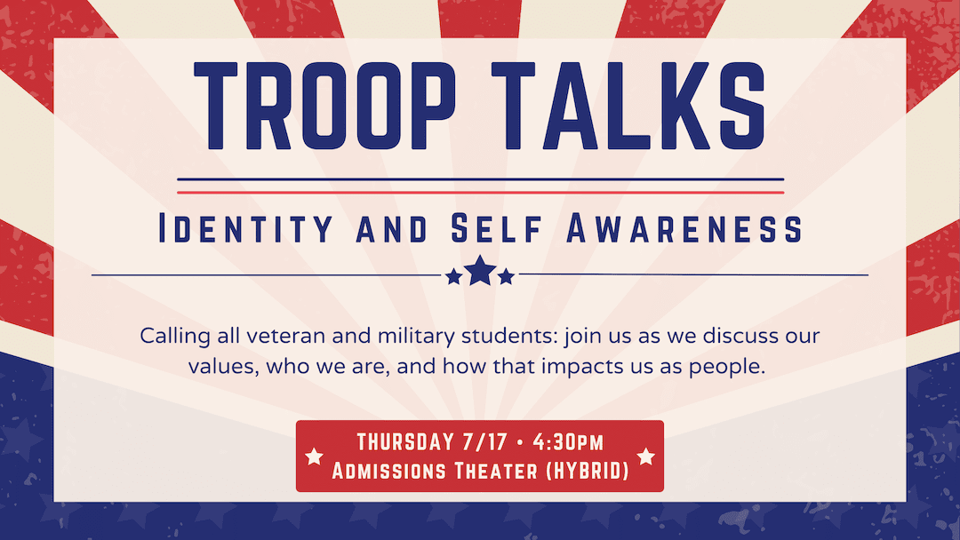 Troop Talks - Juy 17/25 Flyer