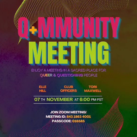 Q+mmunity 11/7 Flyeer