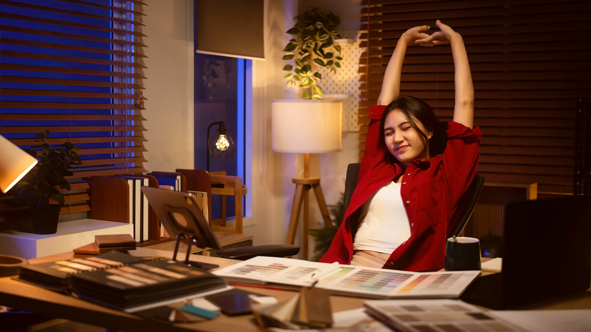 woman relaxing and recharging creatively