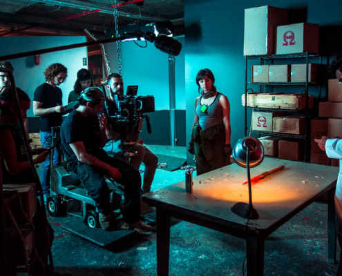 Visual Storytelling- film crew on a set