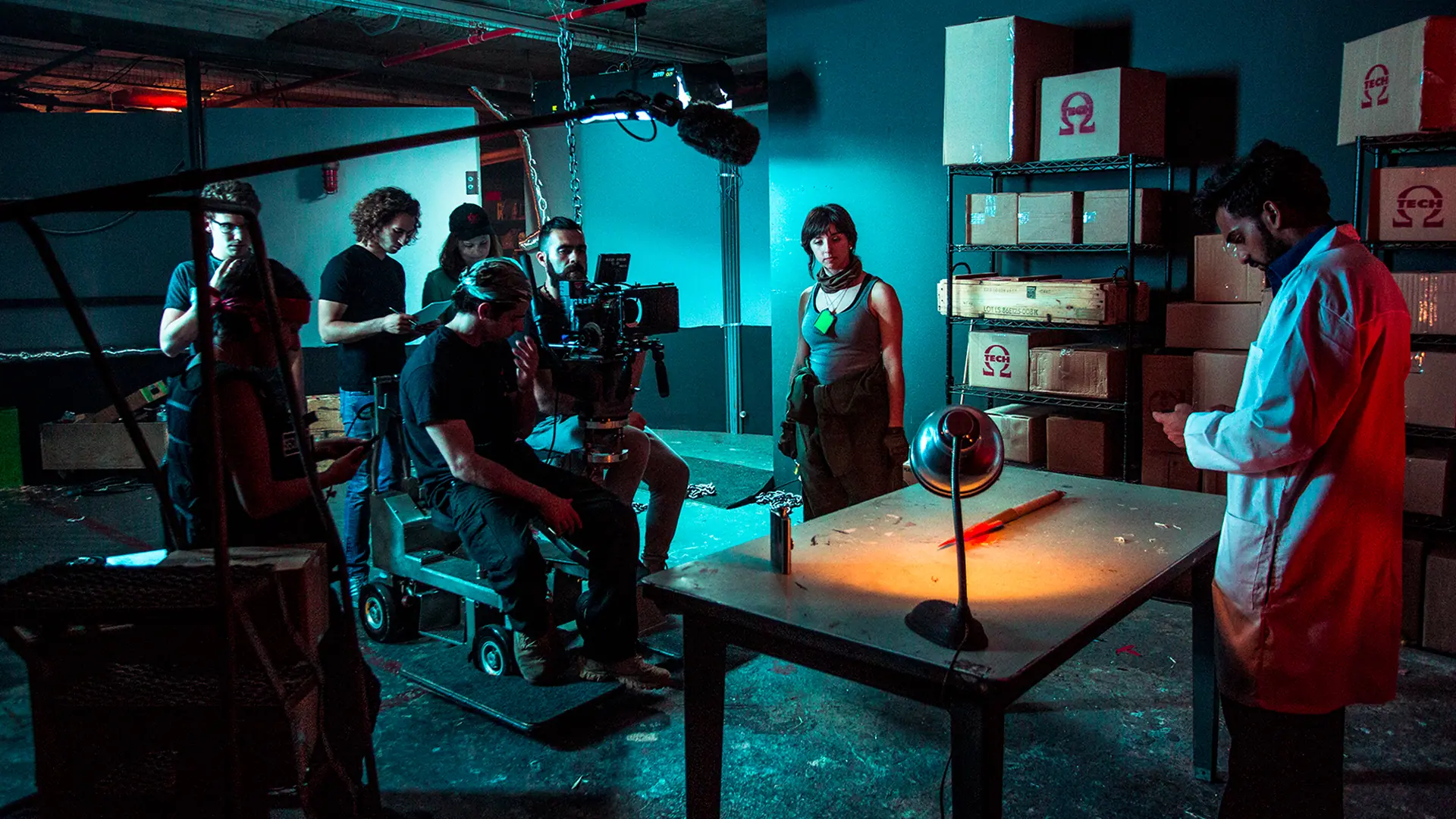 Visual Storytelling- film crew on a set