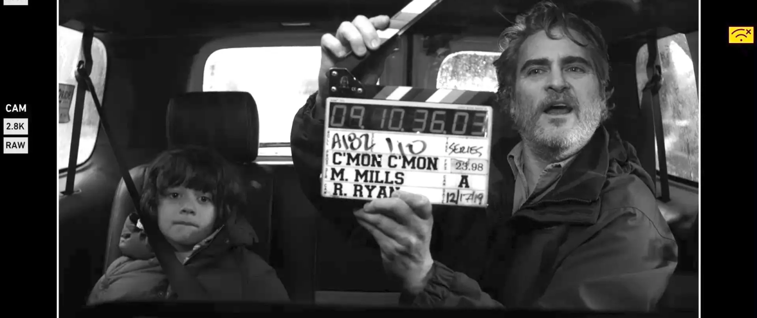Joaquin Phoenix on the set of c'mon c'mon