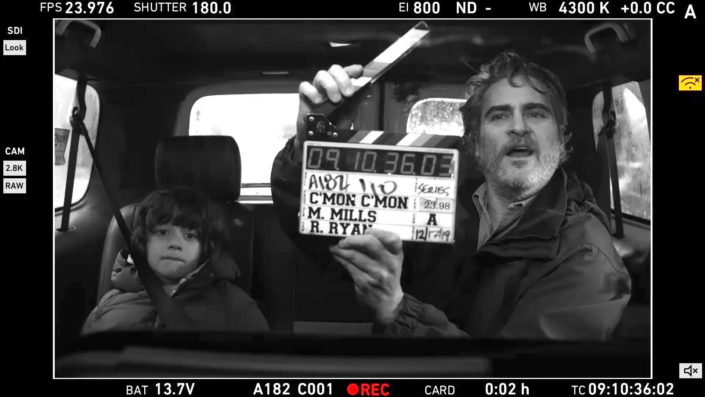 Joaquin Phoenix on the set of c'mon c'mon